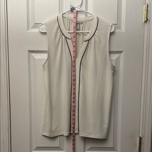 Elegant Cream Sleeveless Top